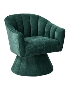 Oikiture Swivel Armchair Linen Fabric Lounge Chair Accent Chair Green