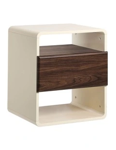 Oikiture Bedside Table Nightstand With Drawer Storage Shelf