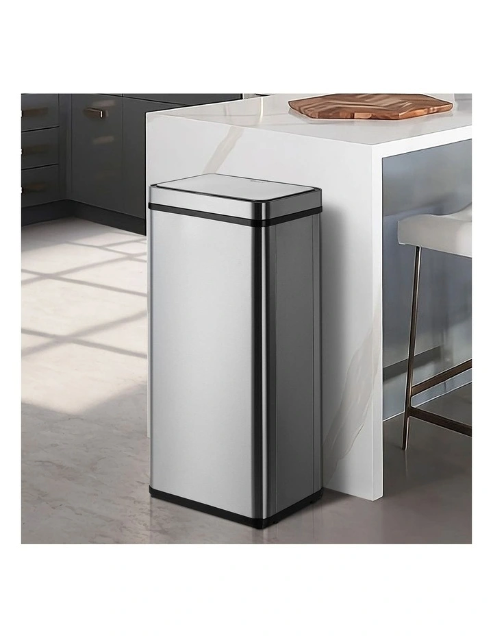Oikiture 75L Motion Sensor Rubbish Bin Automatic Silver image 4