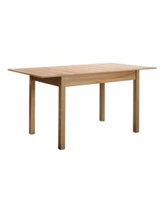 Oikiture 160cm Extendable Dining Table Wooden Rectangular Kitchen Table Natural
