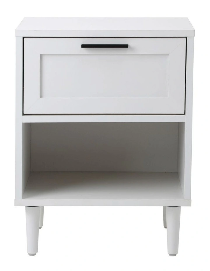 Oikiture Bedside Table Nightstand Side End White image 2