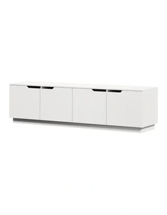 Oikiture TV Cabinet Wooden Entertainment Unit Stand 180cm White