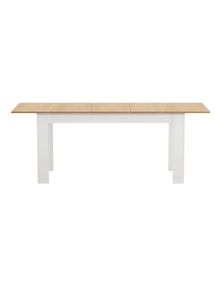 Oikiture 200cm Extendable Dining Table Kitchen Cafe Table Natural White image 2