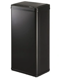 Oikiture 50L Motion Sensor Bin Touchless Trash Can Stainless Steel Black