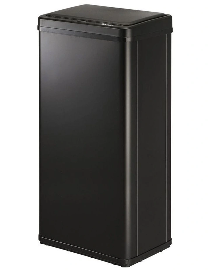 Oikiture 50L Motion Sensor Bin Touchless Trash Can Stainless Steel Black image 1
