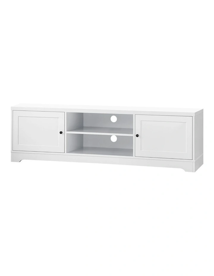 Oikiture TV Cabinet Entertainment Unit Stand Hamptons 160cm image 1