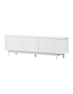 Oikiture TV Cabinet Entertainment Unit Stand 160cm White