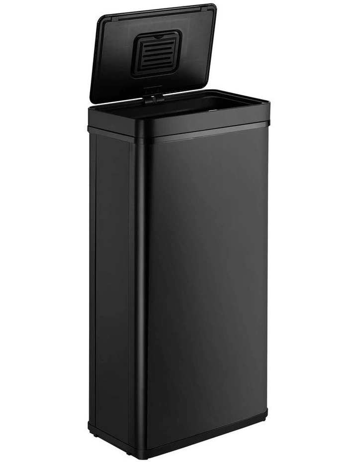 Oikiture 75L Motion Sensor Rubbish Bin Automatic Black image 2