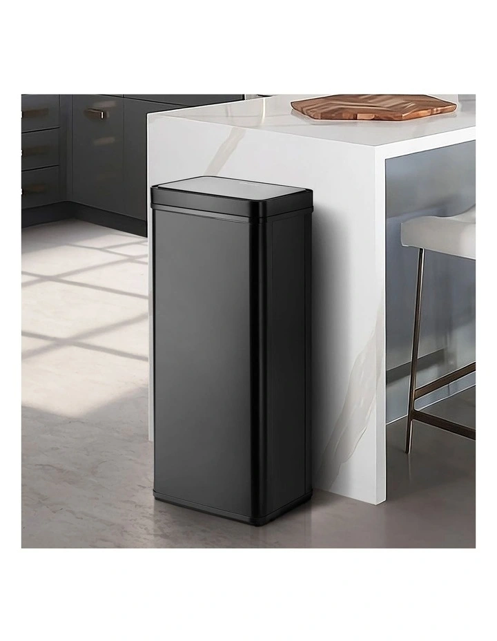 Oikiture 75L Motion Sensor Rubbish Bin Automatic Black image 4