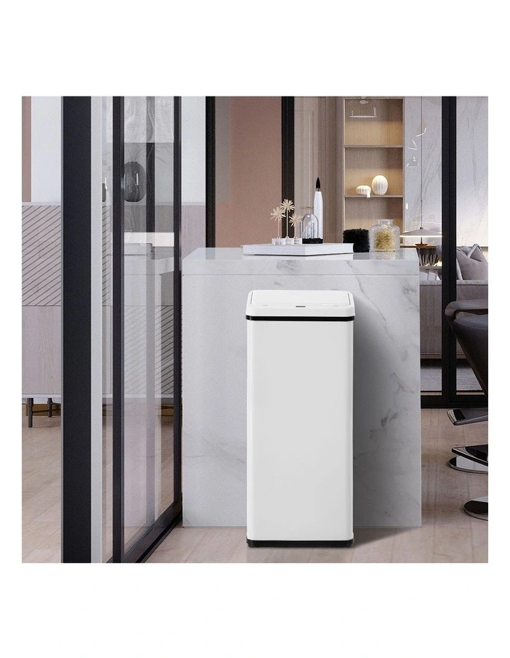 Oikiture 60L Motion Sensor Bin Touchless Trash Can White image 7