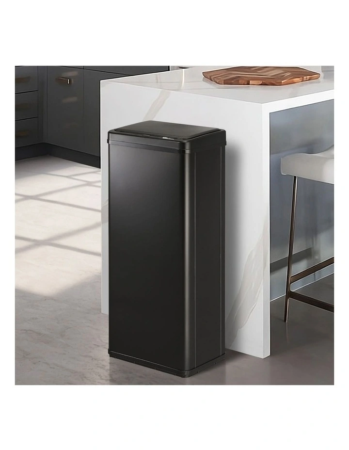 Oikiture 60L Motion Sensor Bin Touchless Trash Can Black image 4