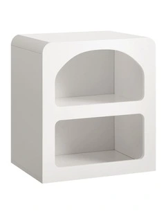 Oikiture Bedside Table Display Shelf Nightstand White