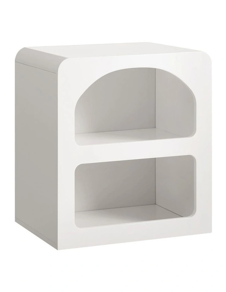 Oikiture Bedside Table Display Shelf Nightstand White image 1