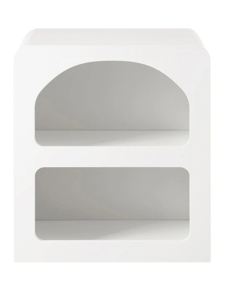 Oikiture Bedside Table Display Shelf Nightstand White image 2