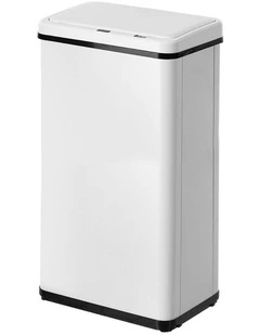 Oikiture 40L Motion Sensor Rubbish Bin Automatic Trash Can White