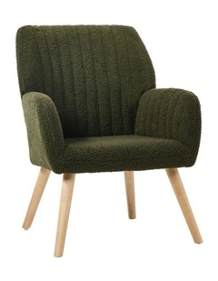 Oikiture Armchair Lounge Sofa Chair Sherpa Accent Chairs Armchairs Couches Green