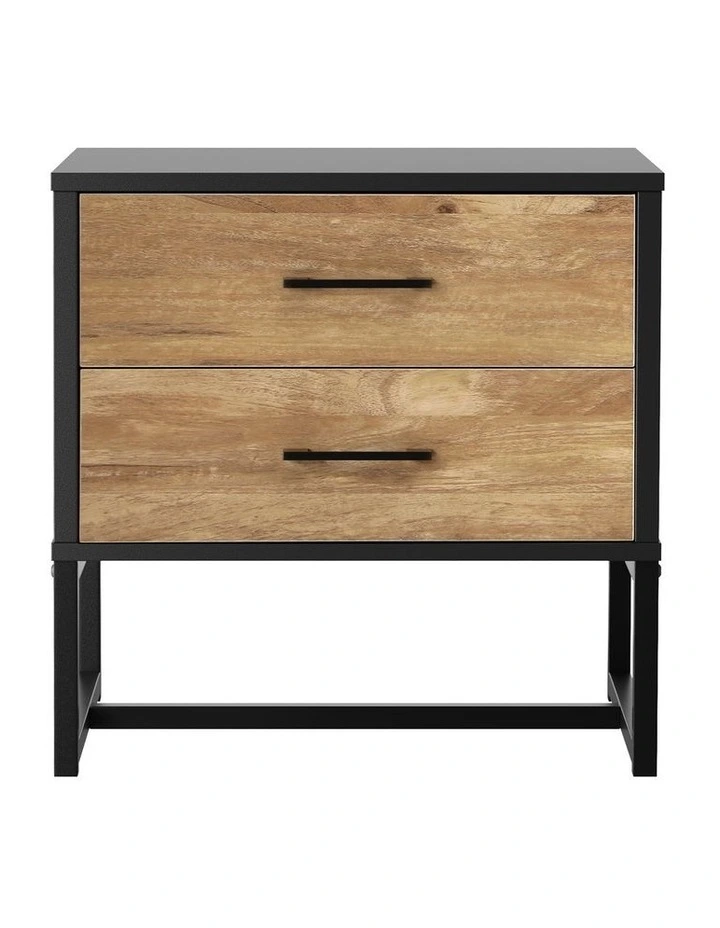 Oikiture Bedside Table 2 Drawers Side Tables Nightstand image 2