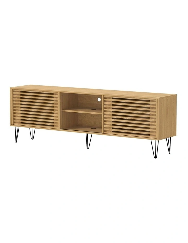 Oikiture Entertainment Unit TV Cabinet 180cm Oak image 1
