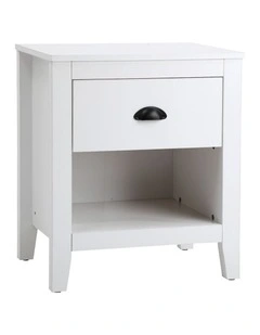 Oikiture Bedside Table Side End Tables Nightstand White