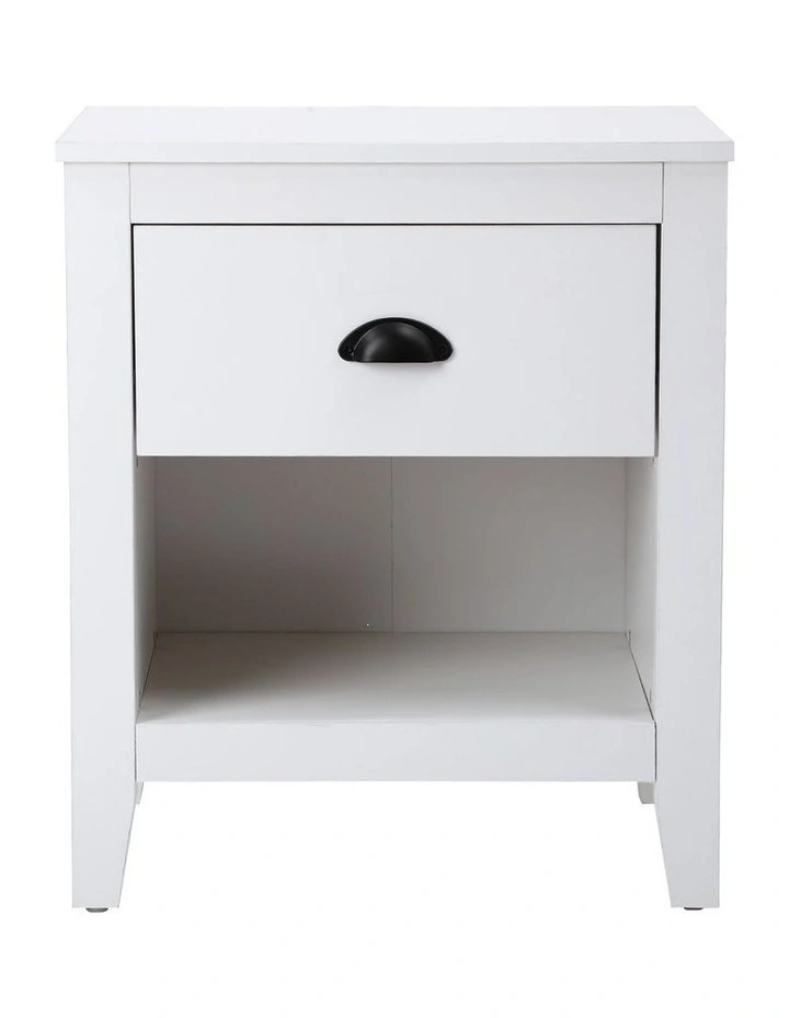 Oikiture Bedside Table Side End Tables Nightstand White image 2