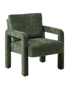 Oikiture Armchair Velvet Accent Chairs 1 Seater Lounge Sofa Chair Green