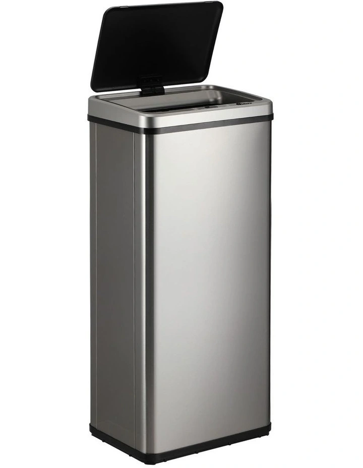 Oikiture 60L Motion Sensor Bin Touchless Trash Can Silver image 2