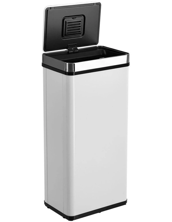 Oikiture 75L Motion Sensor Rubbish Bin Automatic White image 2