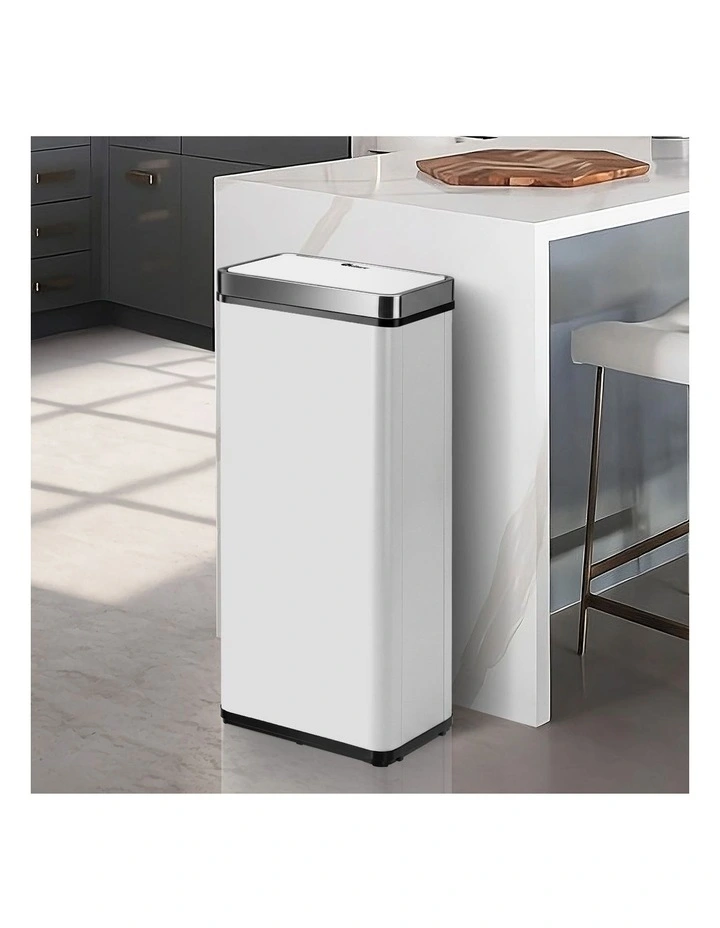 Oikiture 75L Motion Sensor Rubbish Bin Automatic White image 4