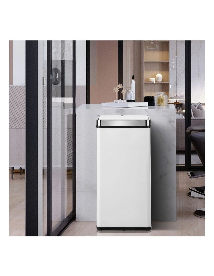 Oikiture 75L Motion Sensor Rubbish Bin Automatic White image 7