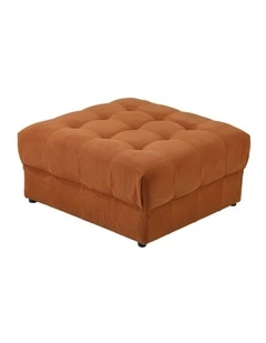 Oikiture 1 Seater Velvet Modular Ottoman Lounge Chair Armless TOFU Brown