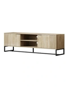 Oikiture Entertainment Unit TV Cabinet 160cm Natural