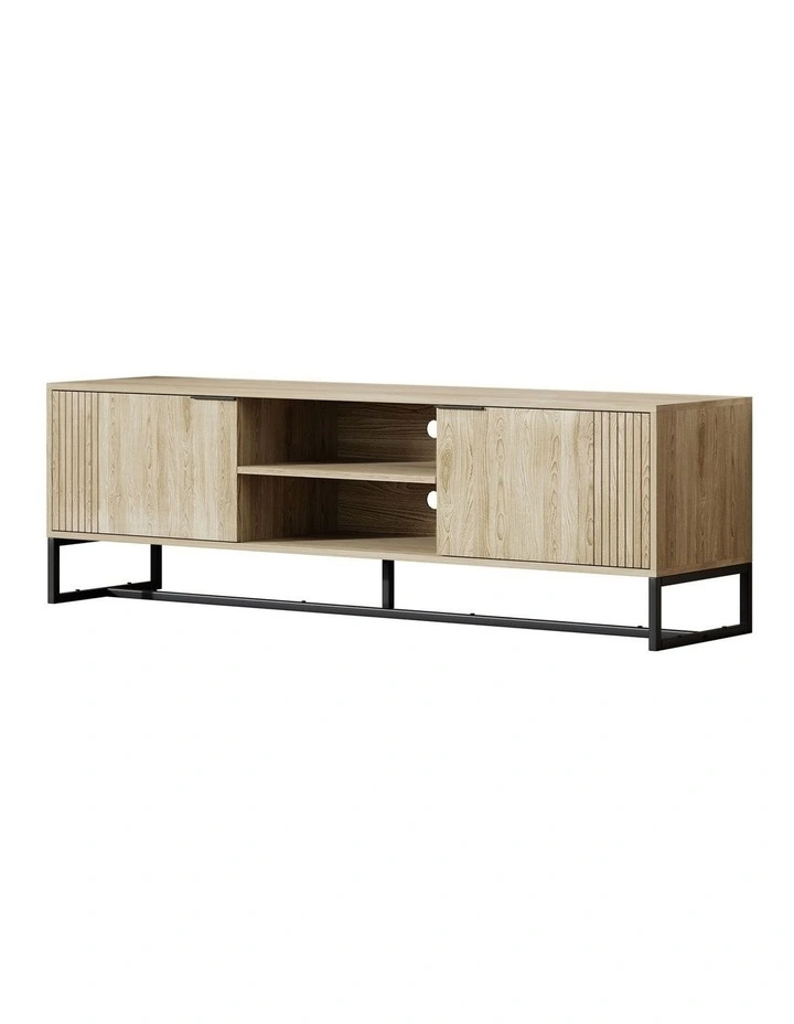 Oikiture Entertainment Unit TV Cabinet 160cm Natural image 1