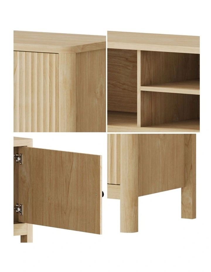 Oikiture TV Cabinet Entertainment Unit Stand Storage Shelves 160cm image 6