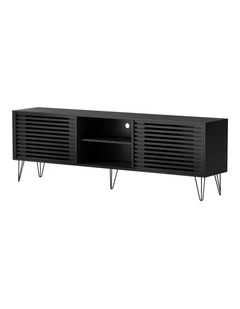 Oikiture Entertainment Unit TV Cabinet 180cm Black