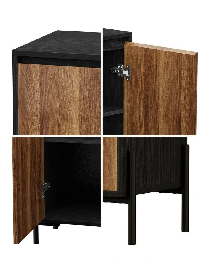 Oikiture 2PCS Buffet Sideboard Storage Cabinet Cupboard 2 Doors image 6