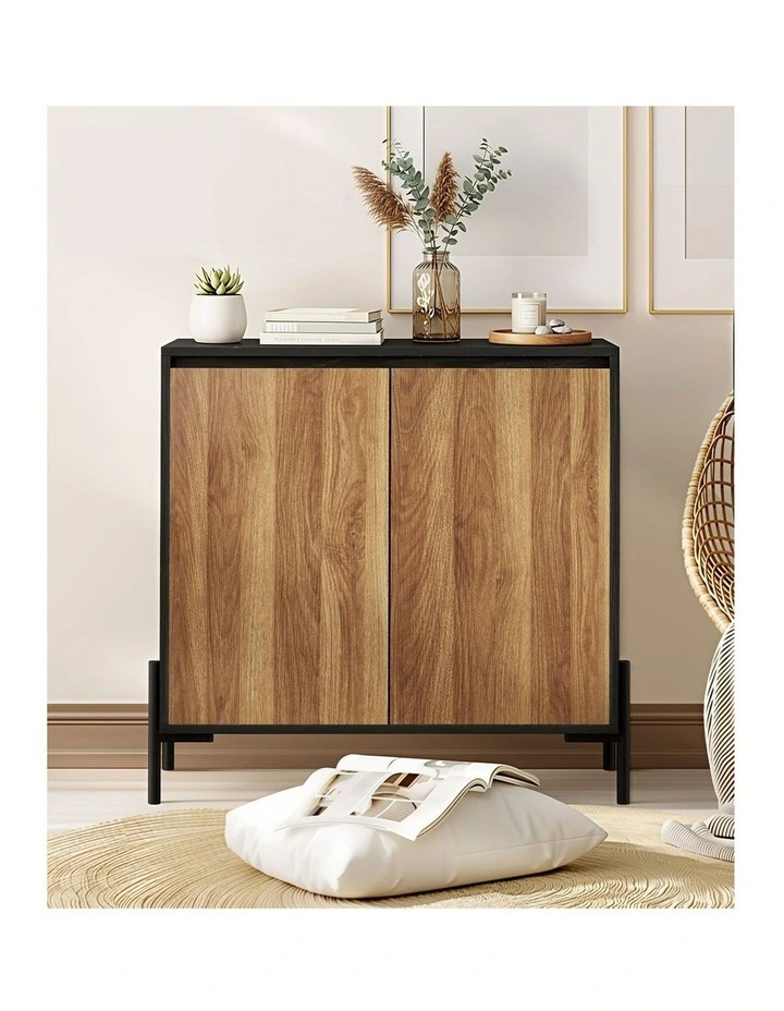 Oikiture 2PCS Buffet Sideboard Storage Cabinet Cupboard 2 Doors image 7