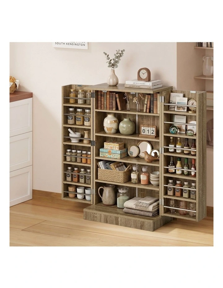 Oikiture Buffet Sideboard Storage Cabinet Natural image 5