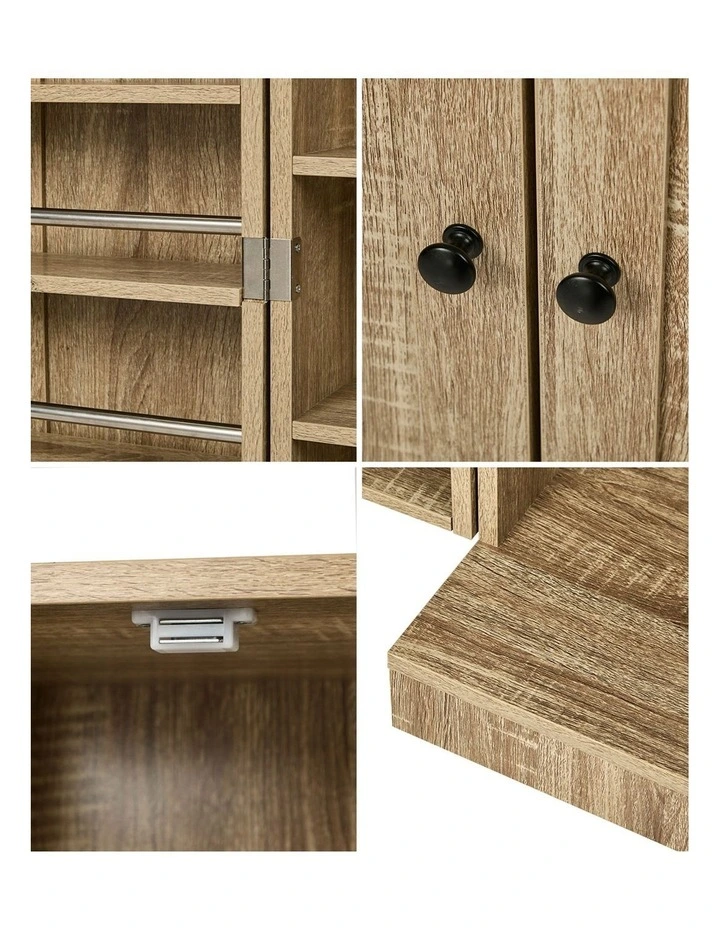 Oikiture Buffet Sideboard Storage Cabinet Natural image 6