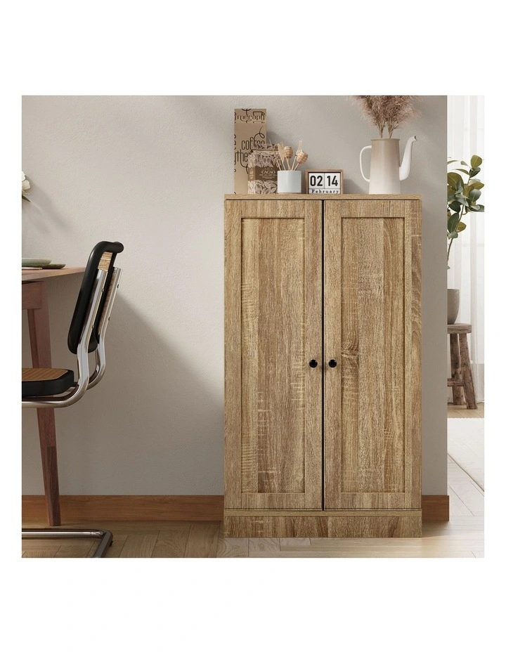 Oikiture Buffet Sideboard Storage Cabinet Natural image 7