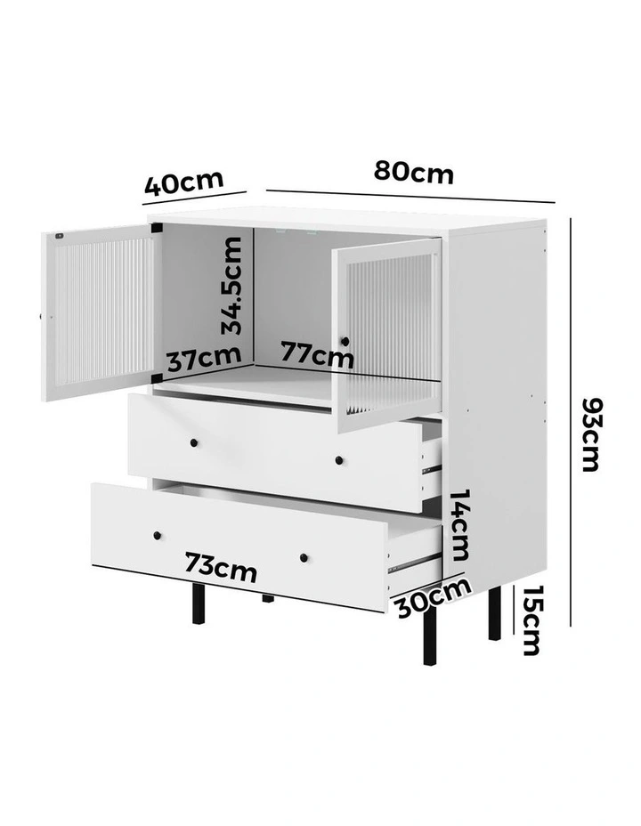 Oikiture Sideboard Buffet Storage Cabinet image 3