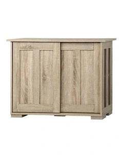 Oikiture Sideboard Buffet Storage Cabinet Sliding Doors 120cm