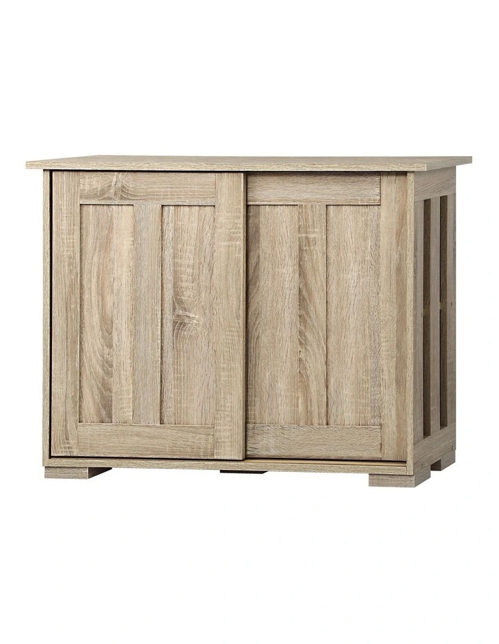 Oikiture Sideboard Buffet Storage Cabinet Sliding Doors 120cm image 1
