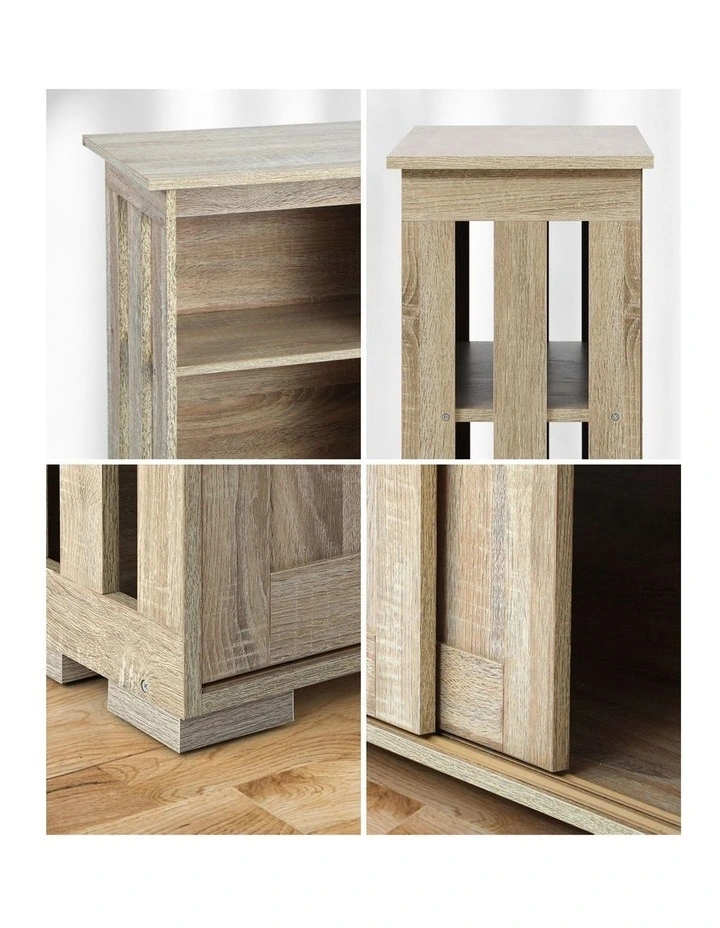 Oikiture Sideboard Buffet Storage Cabinet Sliding Doors 120cm image 6