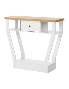Oikiture Console Table 1 Drawer Hallway Entryway Storage Shelf Side Desk WH&WD