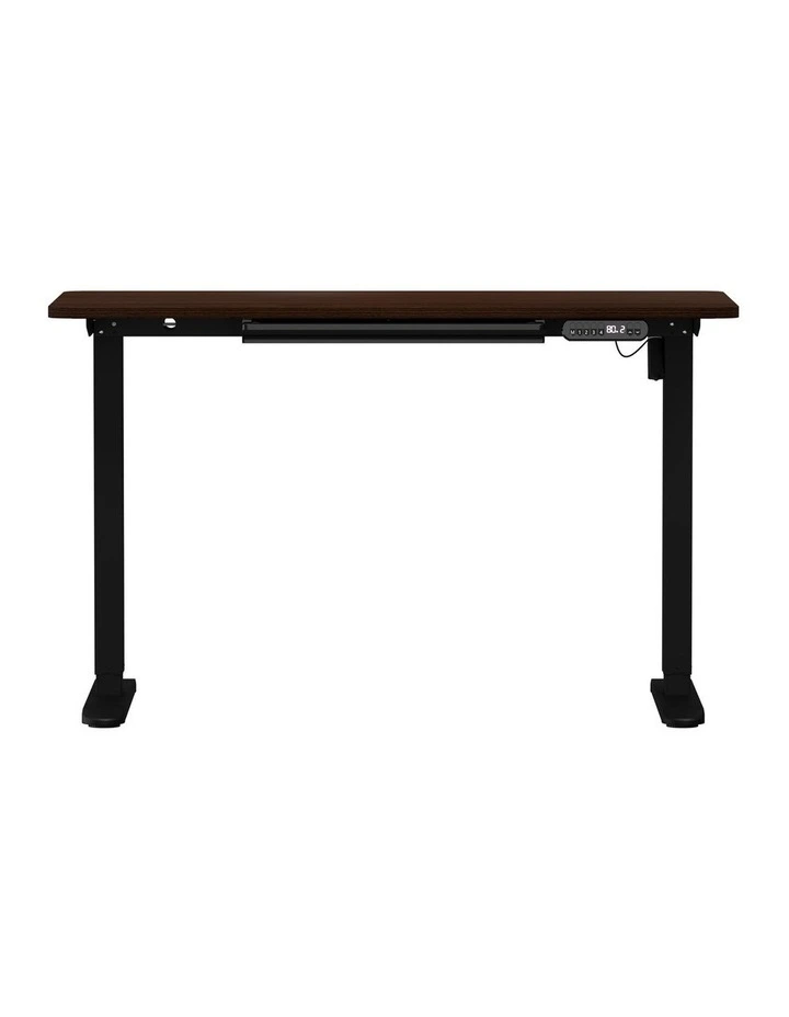 Oikiture 120cm Electric Standing Desk With Drawer Adjustable Height Black image 2