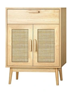 Oikiture Rattan Buffet Sideboard Storage Cabinet