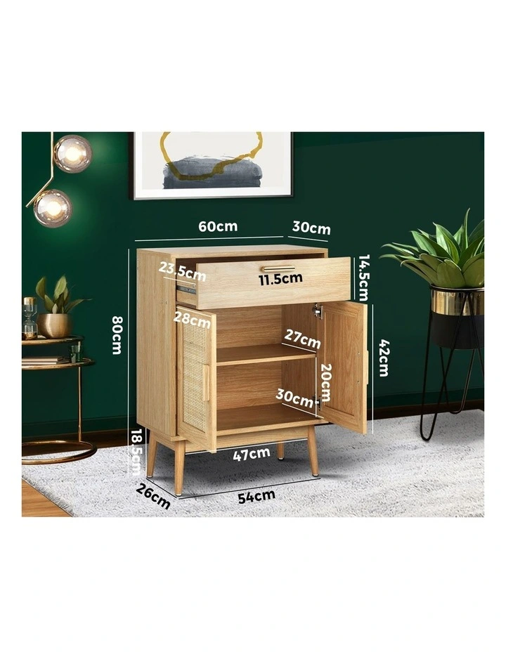 Oikiture Rattan Buffet Sideboard Storage Cabinet image 3