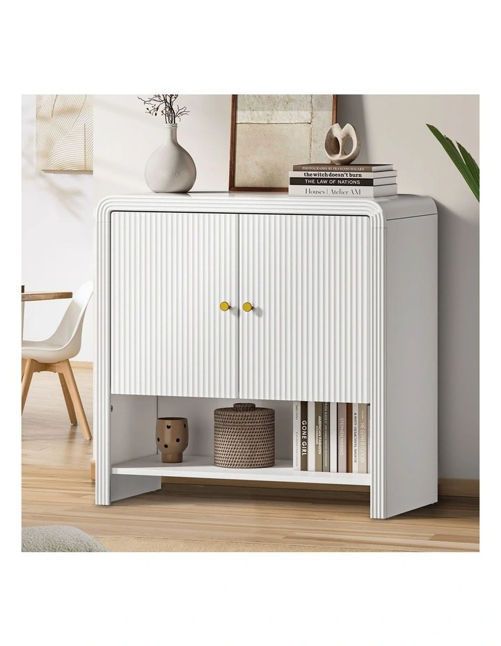 Oikiture Buffet Sideboard Storage Cabinet 2 Doors Cupboard image 4