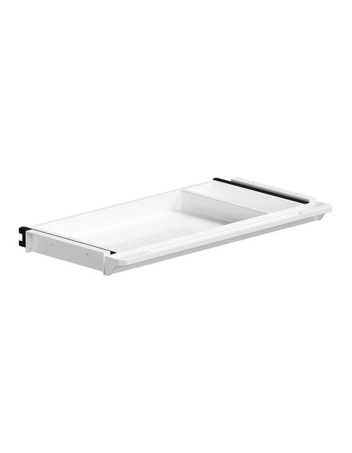 Oikiture Under Desk Drawer Sliding Storage Organizer White image 5