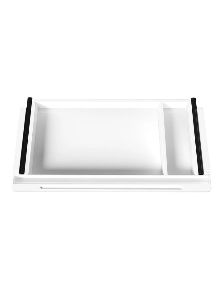 Oikiture Under Desk Drawer Sliding Storage Organizer White image 6